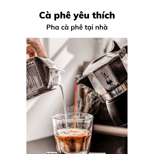 Bình pha cafe ấm moka pha cà phê bình pha Bialetti Brikka pha Espresso chất liệu cao cấp thiết kế thông minh hiện đại