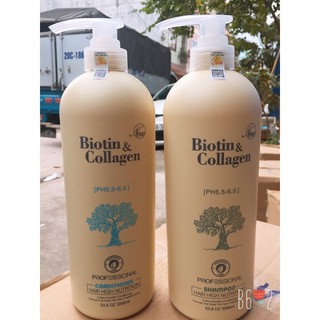 Cặp dầu gội xả Biotin Collagen trắng 1000ml