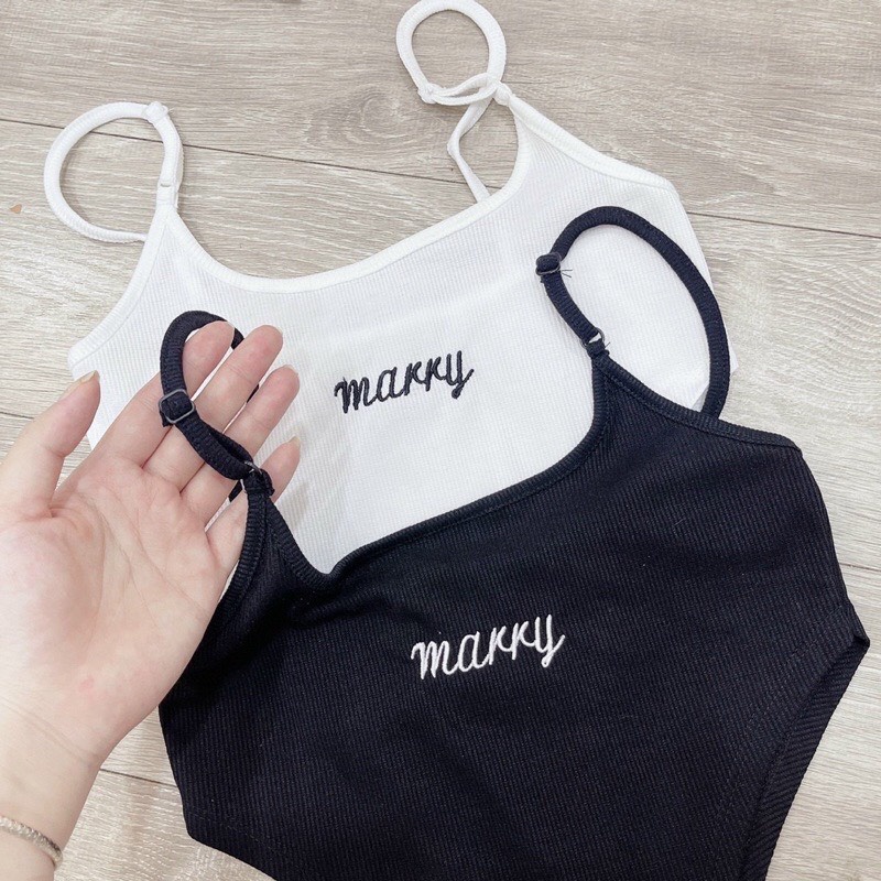 Áo Liền Quần Bodysuit Hai Dây Thêu Chữ Marry Kiểu Dáng Gợi Cảm | BigBuy360 - bigbuy360.vn