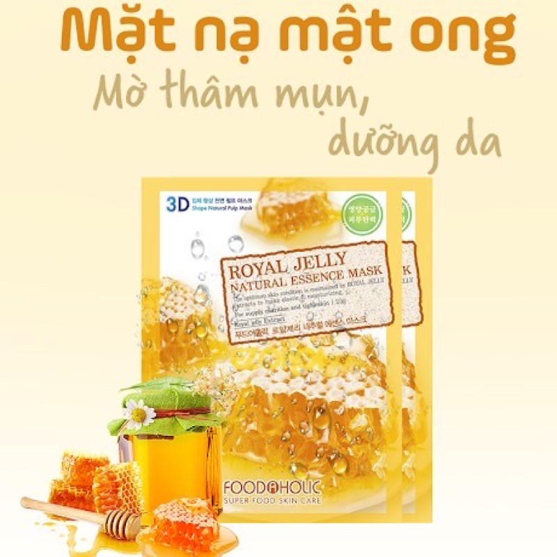 Mặt nạ 3D Foodaholic Royal jelly - Mặt nạ dưỡng da tinh chất sữa ong chúa