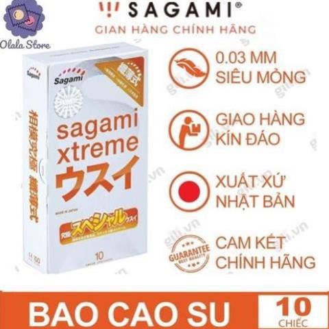 BAO CAO SU SAGAMI SUPRE THIN - SIÊU MỎNG CẢM GIÁC NHƯ KHÔNG DÙNG BAO - HỘP 10 BAO