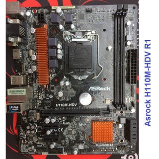 Main Asrock H110M HDV cũ tháo máy. Bo mạch chủ ASROCK H110M-HDV