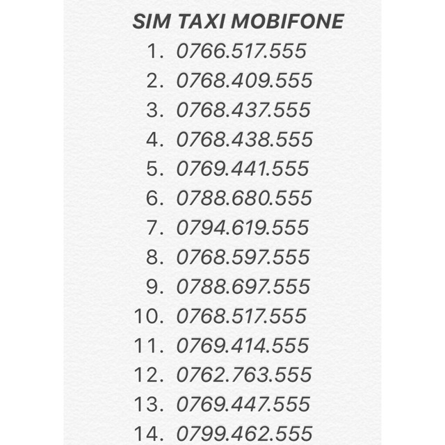 Sim số đẹp phong thuỷ Mobifone