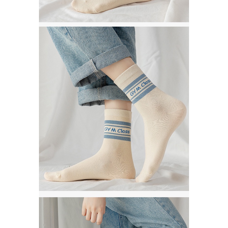 In stock cute Japanese ins style mid-calf socks tide outside women's socks cotton soft