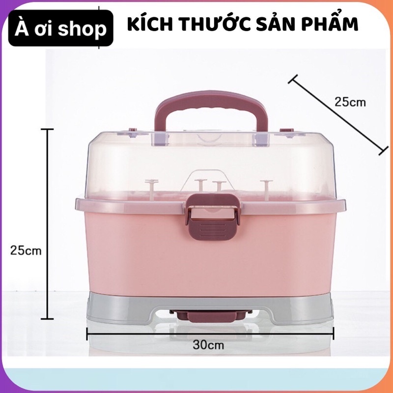 [Mã SKAMSALE8 giảm 10% đơn 200K] (Mẫu 2021) Khay Giá úp bình sữa Jupin mẫu mới có van thoát hơi ẩm