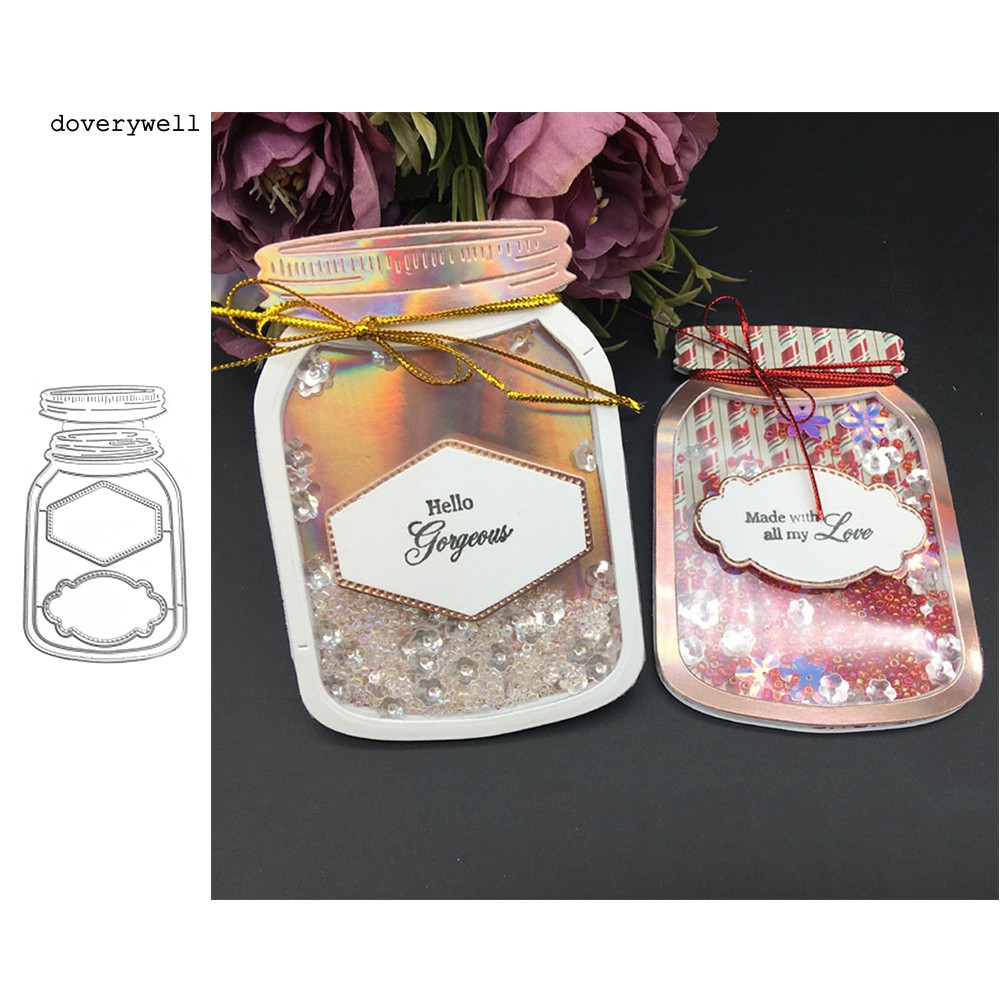 Khuôn Cắt Giấy Làm Từ Kim Loại Hình Lọ Đựng Kẹo