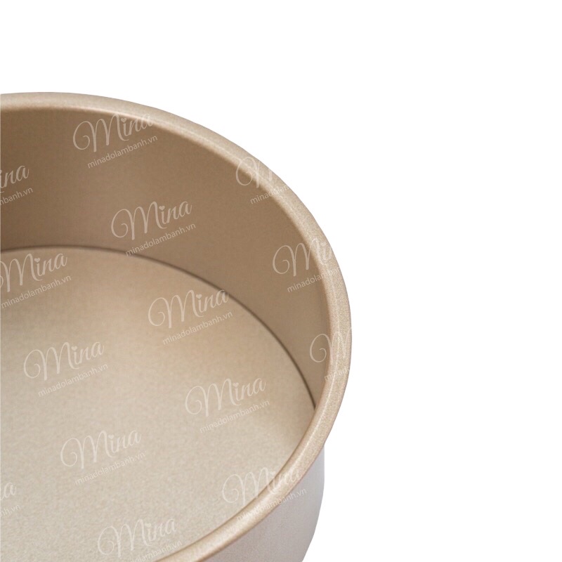 Khuôn Tròn Chống Dính đế rời màu Vàng nhiều size