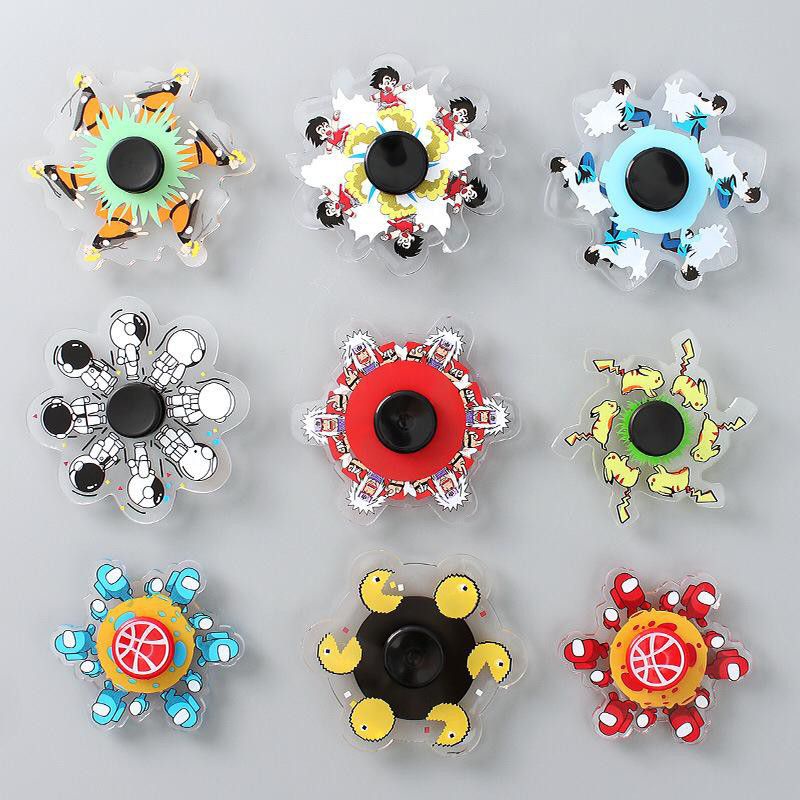 Con quay đồ chơi Fidget Spinner hình nhân vật hoạt hình 3D, giúp giảm Stress