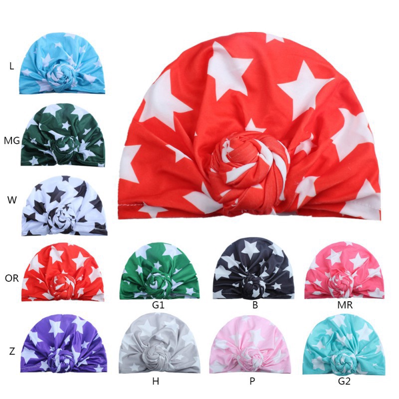 Nón mềm mại với họa tiết in hình ngôi sao dùng cho trẻ nhỏ