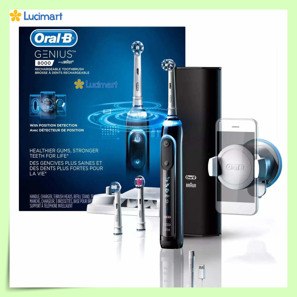 Bàn chải đánh răng điện Oral-B Genius 8000 [Hàng Đức]