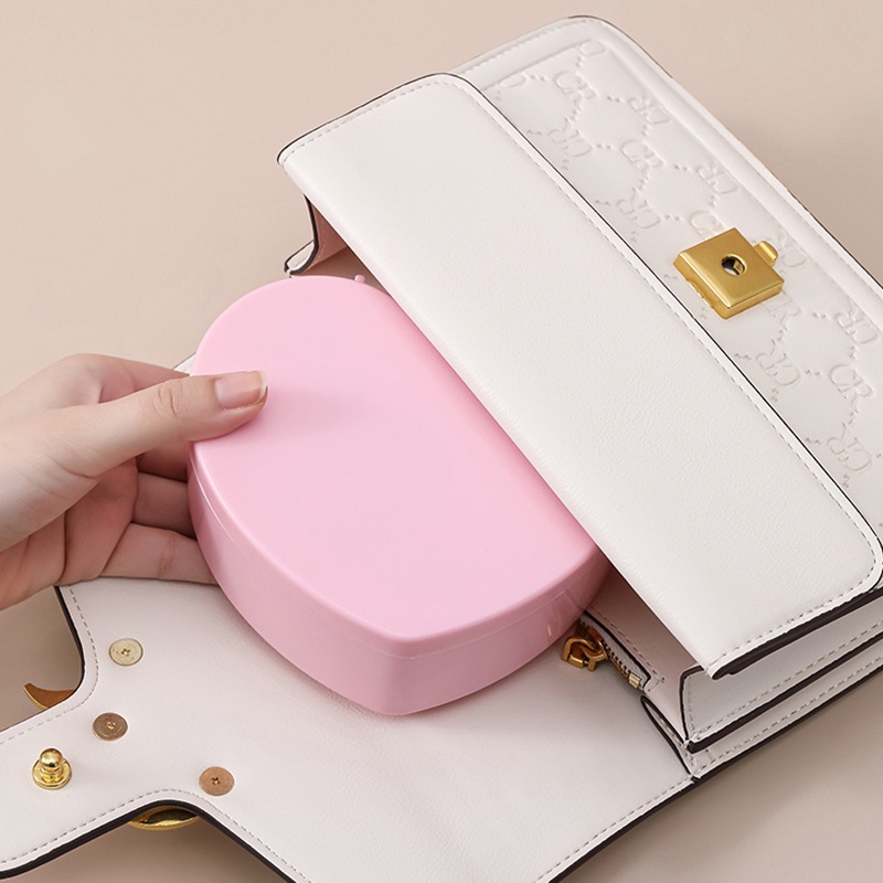 Hộp Đựng Đồ Trang Điểm / Kẹp Tóc / Trang Sức Hình Trái Tim Màu Trắng / Hồng Xinh Xắn