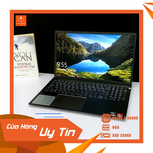 Dell Inspiron 15 - 5515 AMD Ryzen 5 5500U RAM 8GB SSD M.2 256GB 15.6FHD Bản Có Bảo Mật Vân Tay