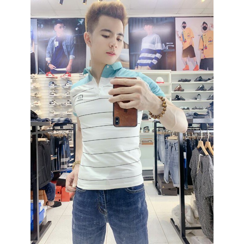 Áo phông nam có cổ,Áo phông ôm dáng chuẩn co dãn 4 chiều | BigBuy360 - bigbuy360.vn