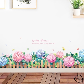 Giấy dán tường PVC tự dính họa tiết hoa cẩm tú cầu trang trí nội thất