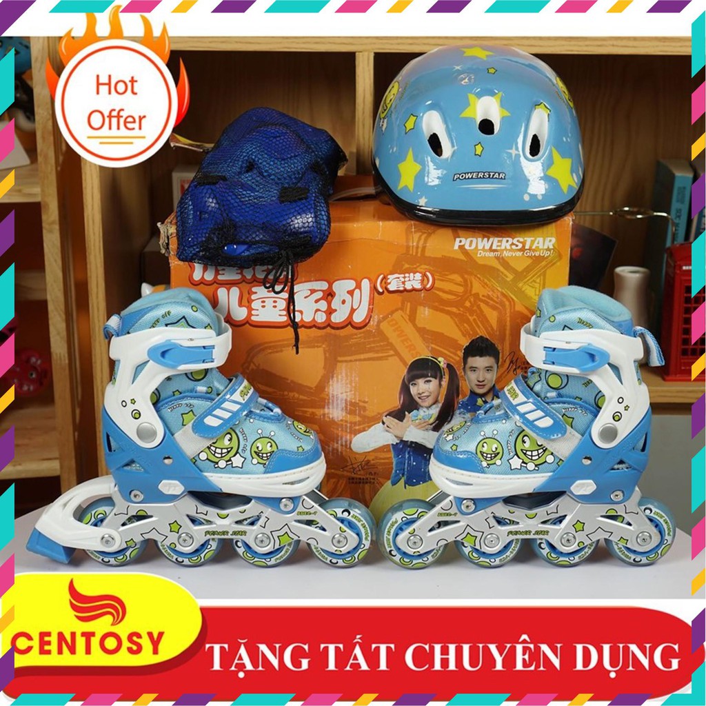 Combo Patin Power Star Baby + Mũ Bảo Hiểm + Bảo Hộ Tay Chân