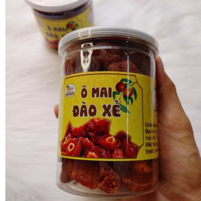 Ô mai Đào Nâu Xẻ vị Chua Ngọt - Đóng Hộp 250g, 400g