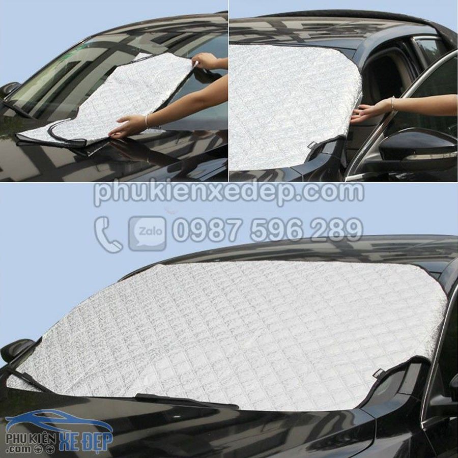 Tấm Che Nắng Kính Lái Ô Tô, Che Nắng Kính Trước Xe Hơi, Có Thể Gấp Lại, Dày 3 Lớp Có Bông chống nóng