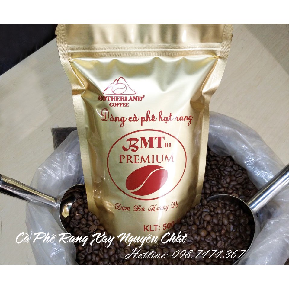 Cà phê rang xay nguyên chất Motherland Bmt gói 500g