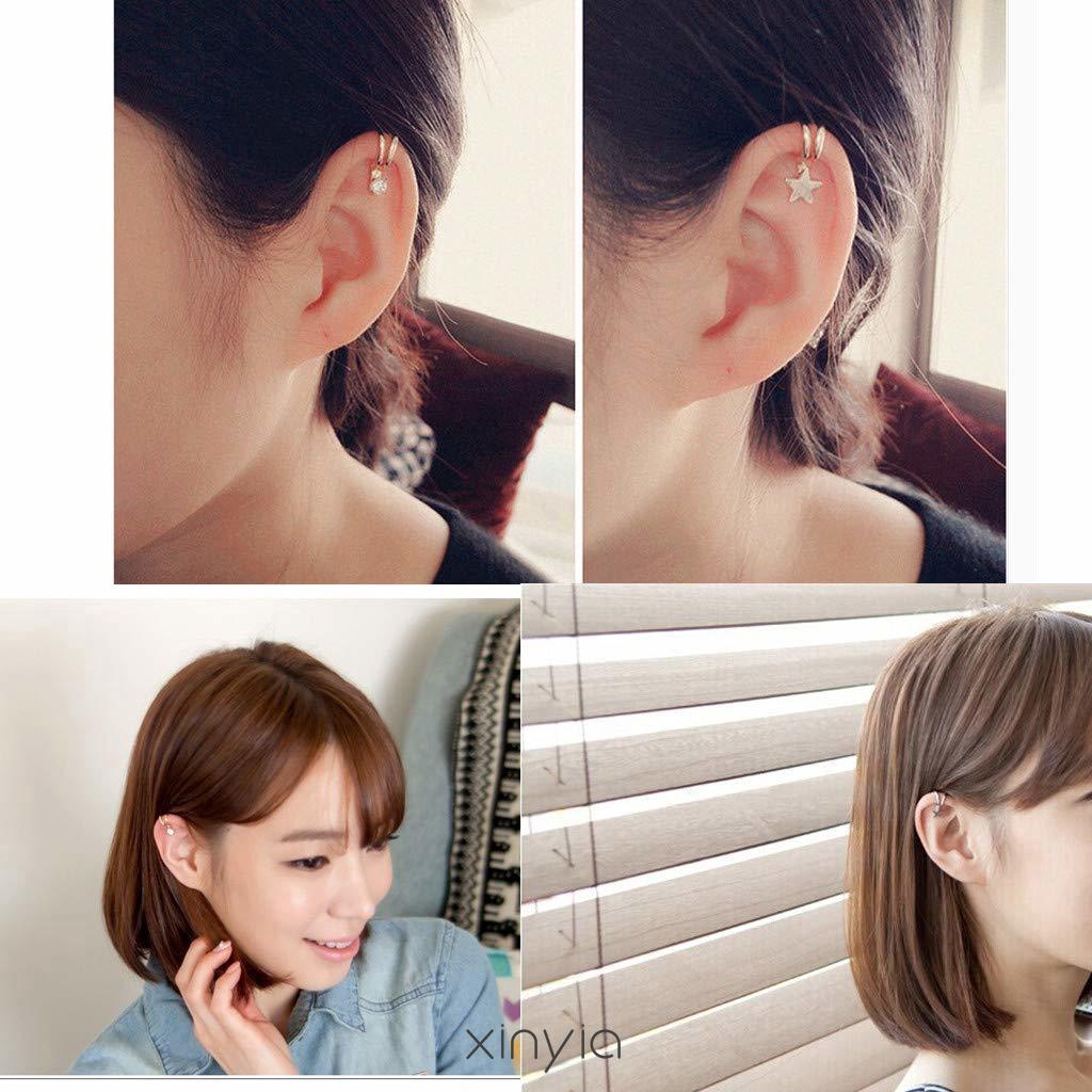 Bông Tai Hình Mặt Trăng Đính Đá Phong Cách Hàn Quốc Cho Nữ