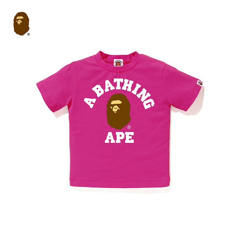 Bape Áo Thun Tay Ngắn In Chữ Ape-Man Thời Trang Xuân Hè Cho Bé 310001e