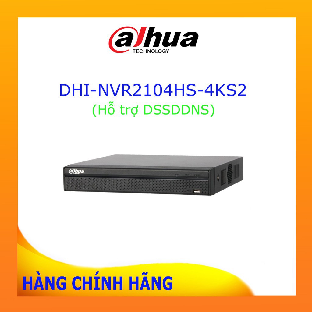 Đầu ghi hình camera IP 4 kênh DAHUA NVR2104HS-4KS2 - Hàng chính hãng