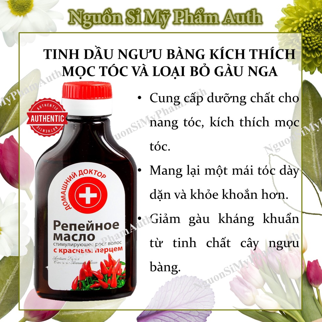 Tinh dầu ngưu bàng kích thích mọc tóc Domashnij Doctor