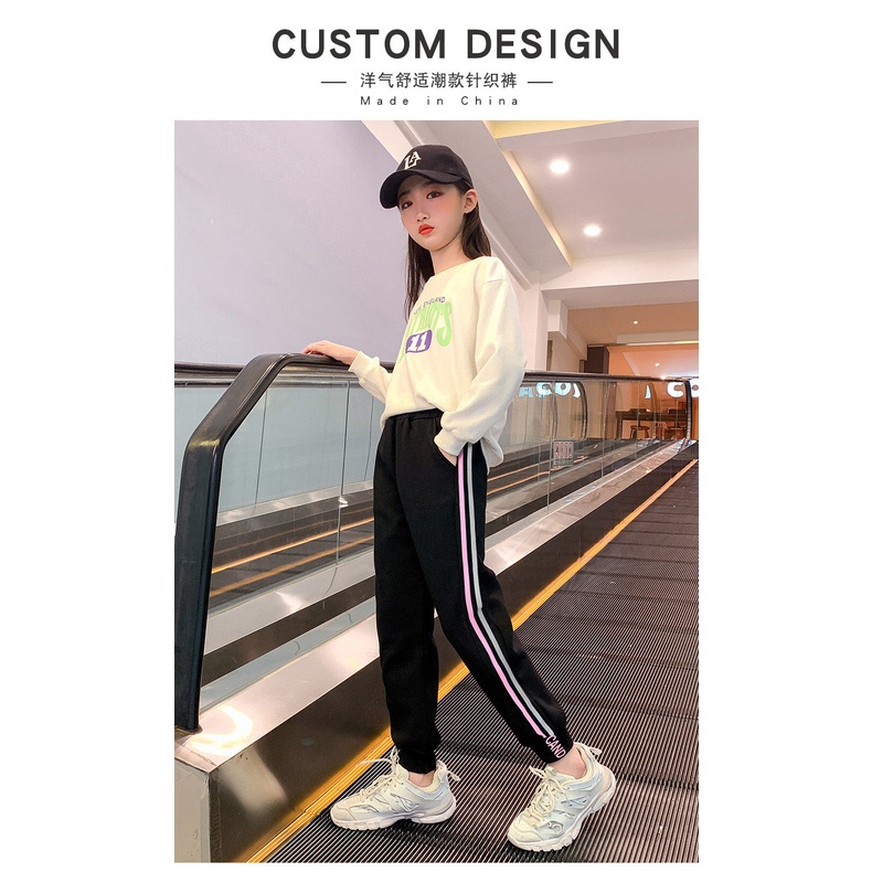 Quần nỉ bé gái 14-45kg, quần thu đông cho bé gái 4-15 tuổi CAND thiết kế đẹp, hàng may kĩ.CAND9