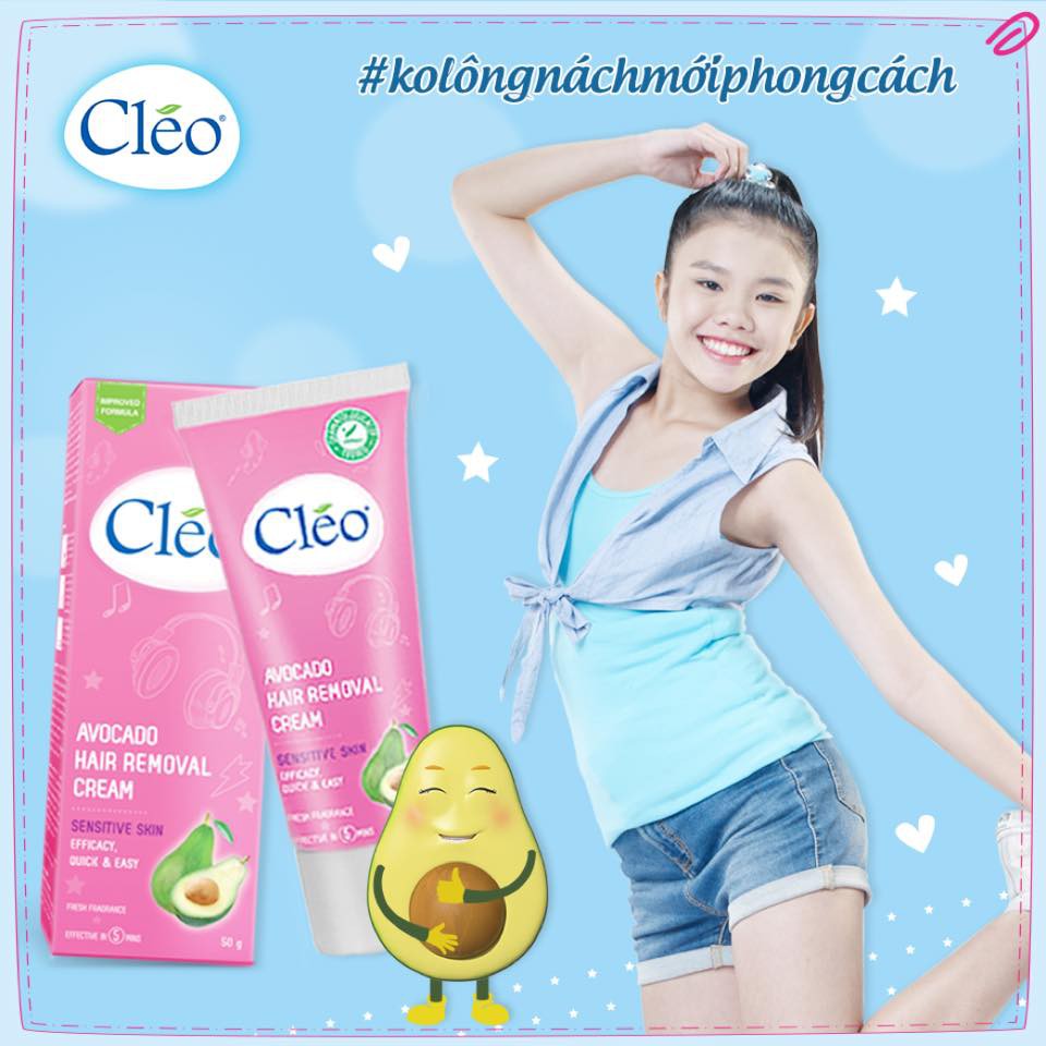 ✅[CHÍNH HÃNG ] Kem Bơ Tẩy Lông CLEO Cho Da Nhạy Cảm 50g