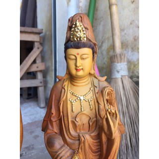 Tượng gỗ tam thế phật
