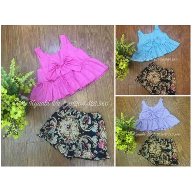 Set bộ thô nơ bé gái