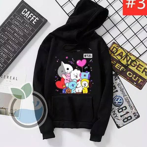 Áo Hoodie Họa Tiết Bt21 / Size Xl / Good Material C0de | G.6y.o5 H4rga