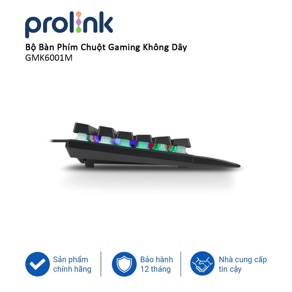 Bộ bàn phím chuột Gaming PROLiNK GMK6001M có LED nhiều màu, độ nhạy cao chuyên chơi game Esport