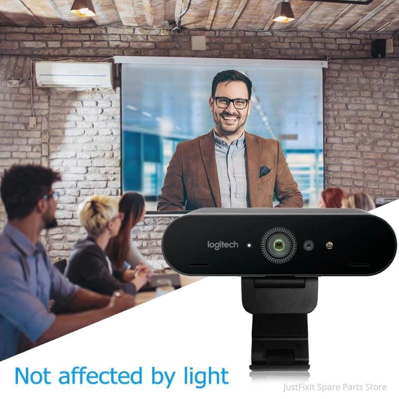 Webcam Logitech BRIO - 4K Ultra HD Hàng chính hãng - Webcam ultra HD để tổ chức hội nghị video, truyền phát và quay phim