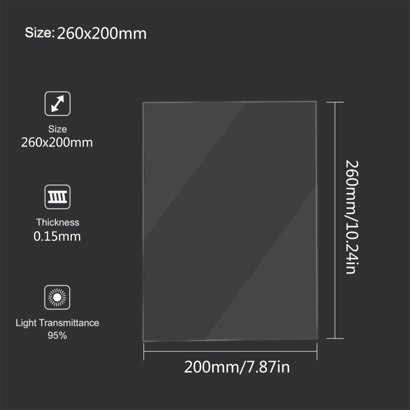 Set 5 Tấm Phim FEP 200X260Mm Chuyên Dụng Cho Máy In 3D