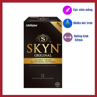 Bao cao su cực siêu mỏng Lifestyles Skyn - Hàng cao cấp, nhập khấu USA