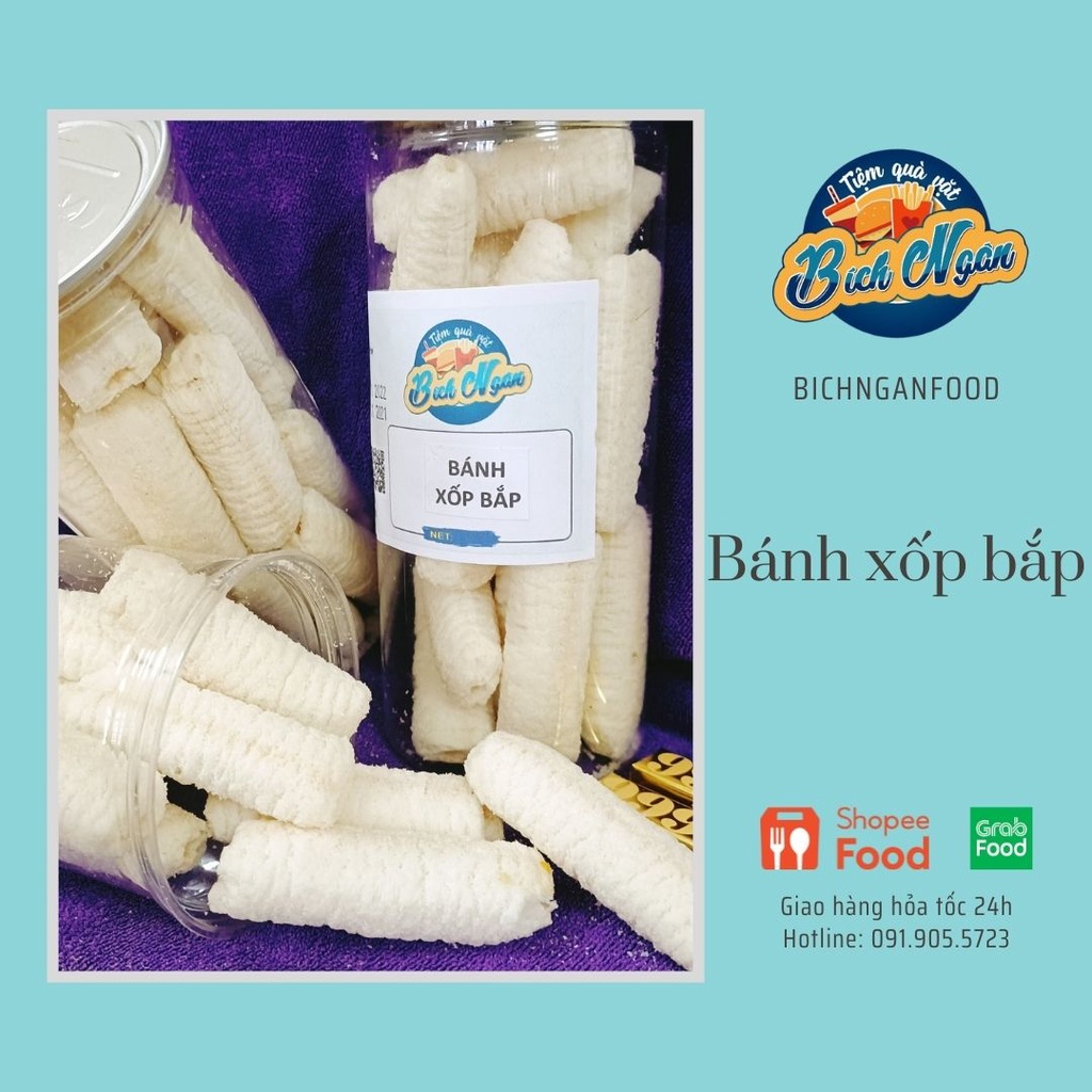 (Giá sỉ) Bánh xốp bắp lon 1000ml hương vị tuổi thơ - Đồ ăn vặt Bích Ngân