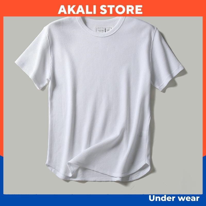 Áo thun nam cổ tròn, áo phông nam ngắn tay chất vải xốp hàn co dãn 4 chiều thoáng mát | AKALI