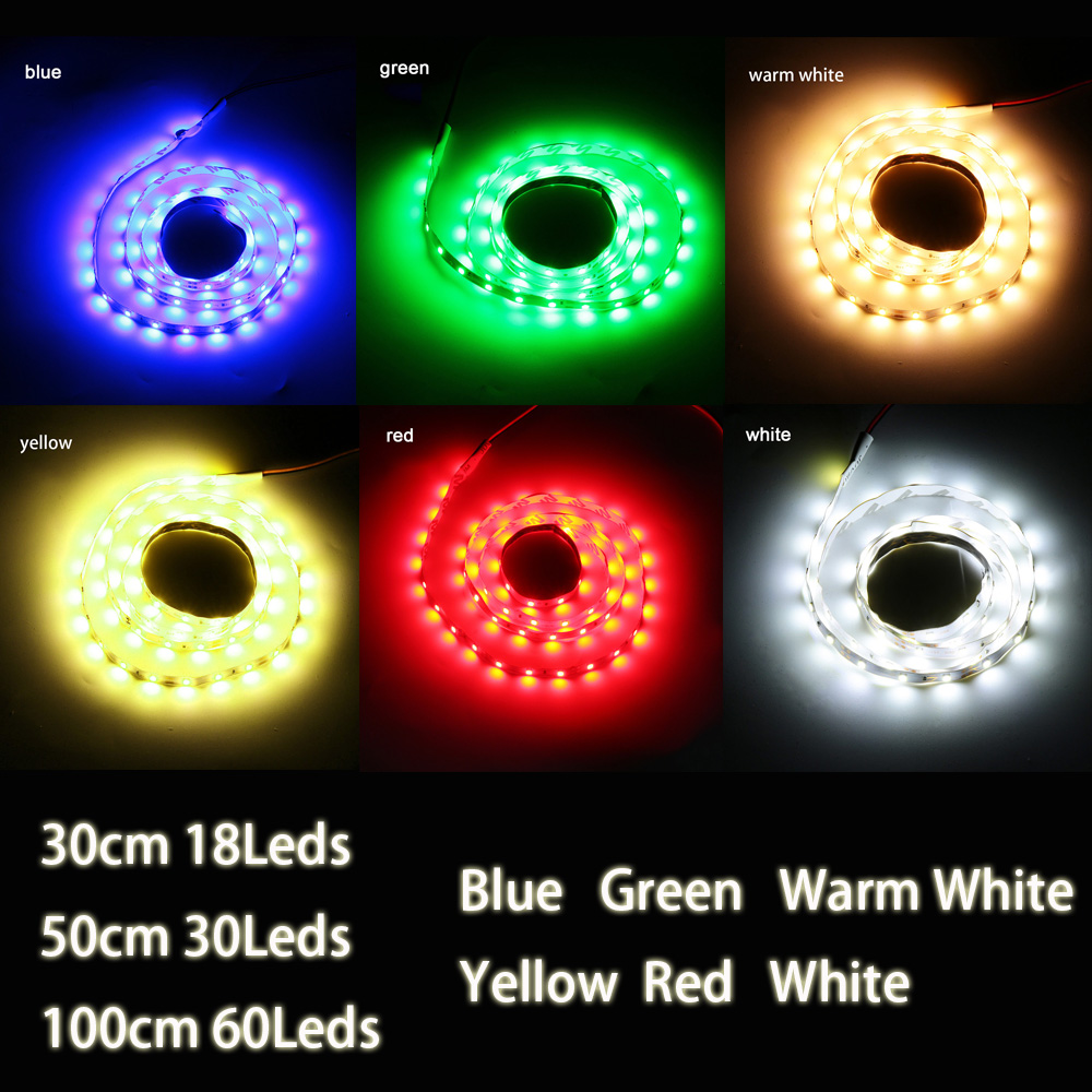 DC Dây Đèn Led 30cm 18led 2835 Smd 50cm 30led 100cm