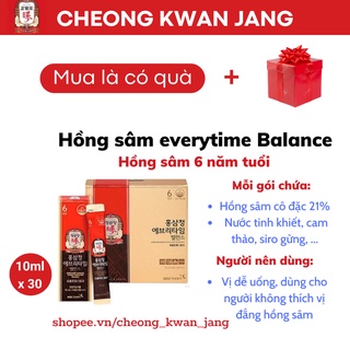 Nước Hồng Sâm Hậu Duệ Mặt Trời KGC, Hộp 30 gói x 10ml Cheong Kwan Jang - Everytime Balance