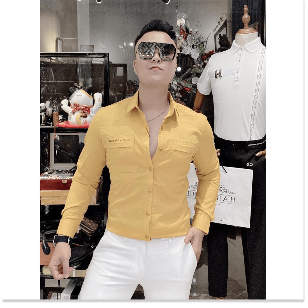 Áo Sơ Mi Đũi Nam Mẫu In Thêu Soái Ka Dành Cho Chàng [Hàng Hot] HP