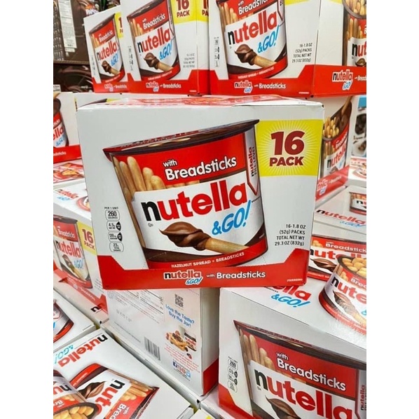 Bánh que chấm Socola Nutella & Go Mỹ 16 Pack