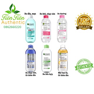 Garnier Nước Tẩy Trang Các Màu 400ml