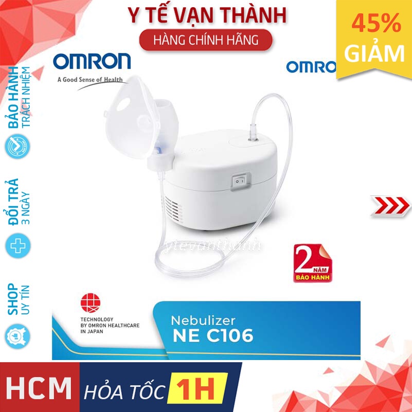 [Mã 254FMCGSALE giảm 8% đơn 500K] ✅ [Chính Hãng DKSH] Máy Xông Khí Dung Mũi Họng: Omron NE-C106 NE C106 -VT0545