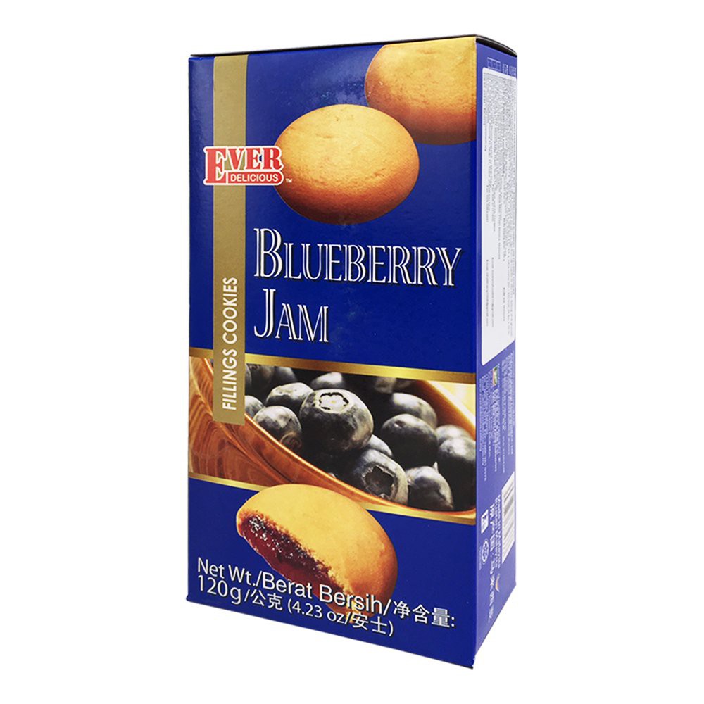 Bánh Quy Nhân Mứt Việt Quất Ever Blueberry Jam Fillings Cookies 120g