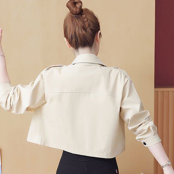 Áo khoác ngắn 2022 mùa thu thời trang nữ trẻ trung