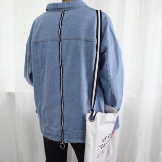 ÁO KHOÁC JEAN ZIP KHOÁ LƯNG