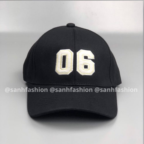 Mũ lưỡi trai thêu hình chữ 06 Nón kết chất kaki cao cấp thời trang form unisex nam nữ K59