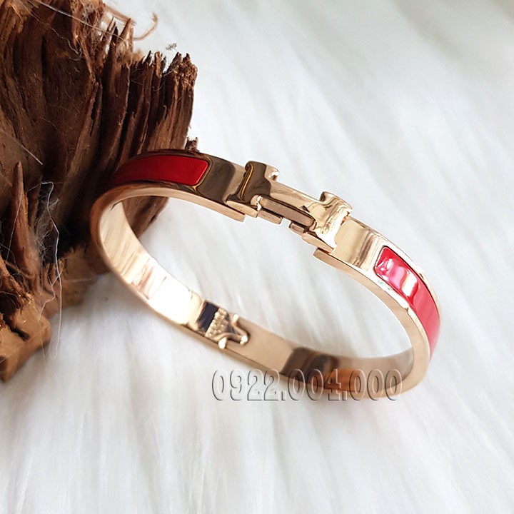 Vòng tay nữ, vòng tay nam khóa chữ H bảng 8mm.