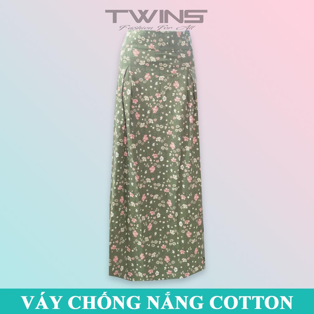 Váy chống nắng 2 lớp, 1 lớp chất cotton cao cấp mềm mịn thoáng mát dạng dán giúp che nắng cho nữ