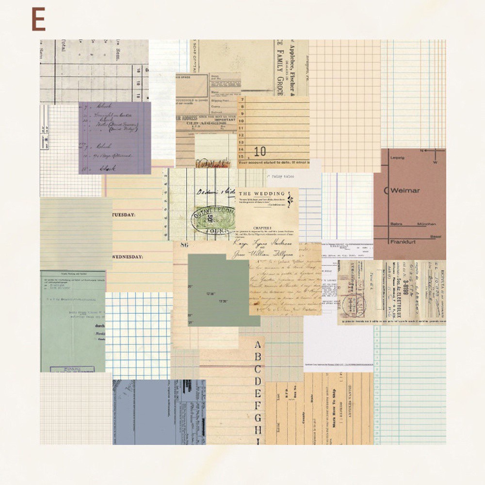 60 tờ giấy ghi nhớ retro vintage sáng tạo DIY